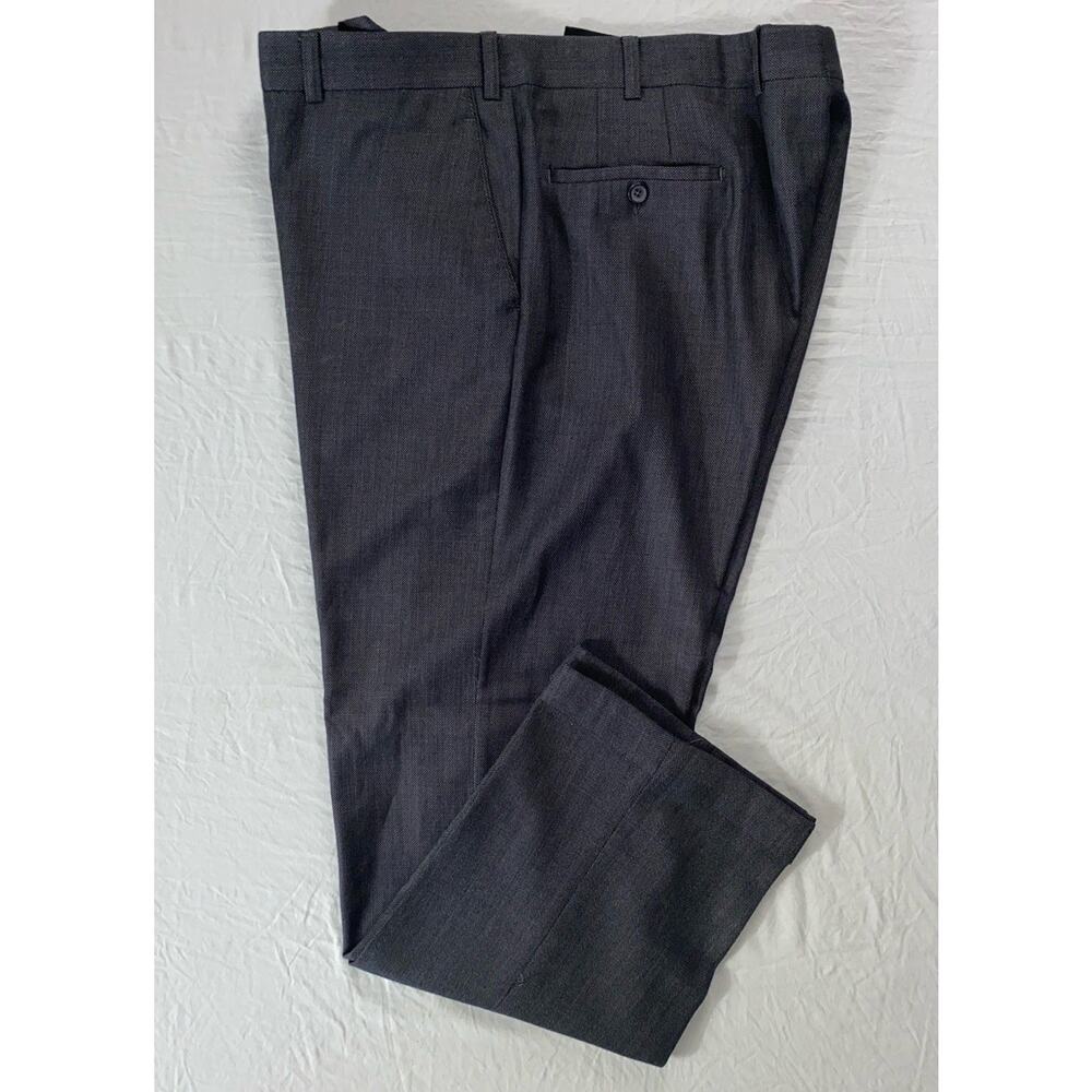 Linea Naturale Italy Luxe Flat Front Wool Dress Pants, Slacks. Birdseye, 40X31.